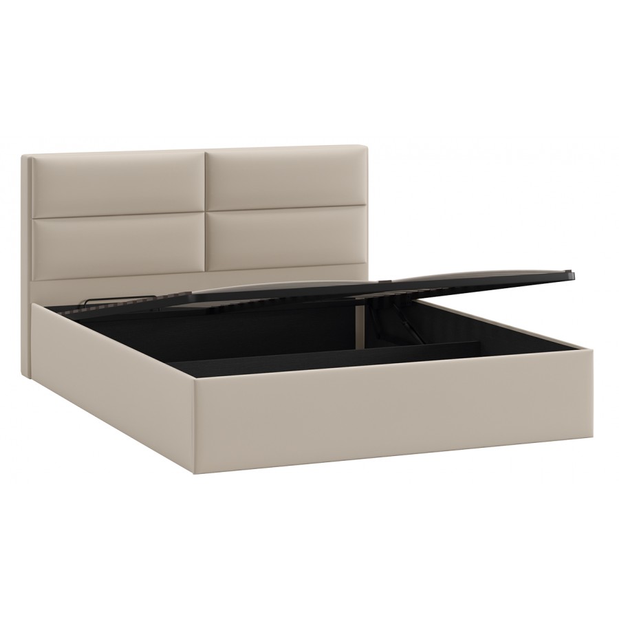 Кровать с ПМ «Глосс» Тип 1 (с подъемным механизмом) с заглушиной Велюр Confetti Cream