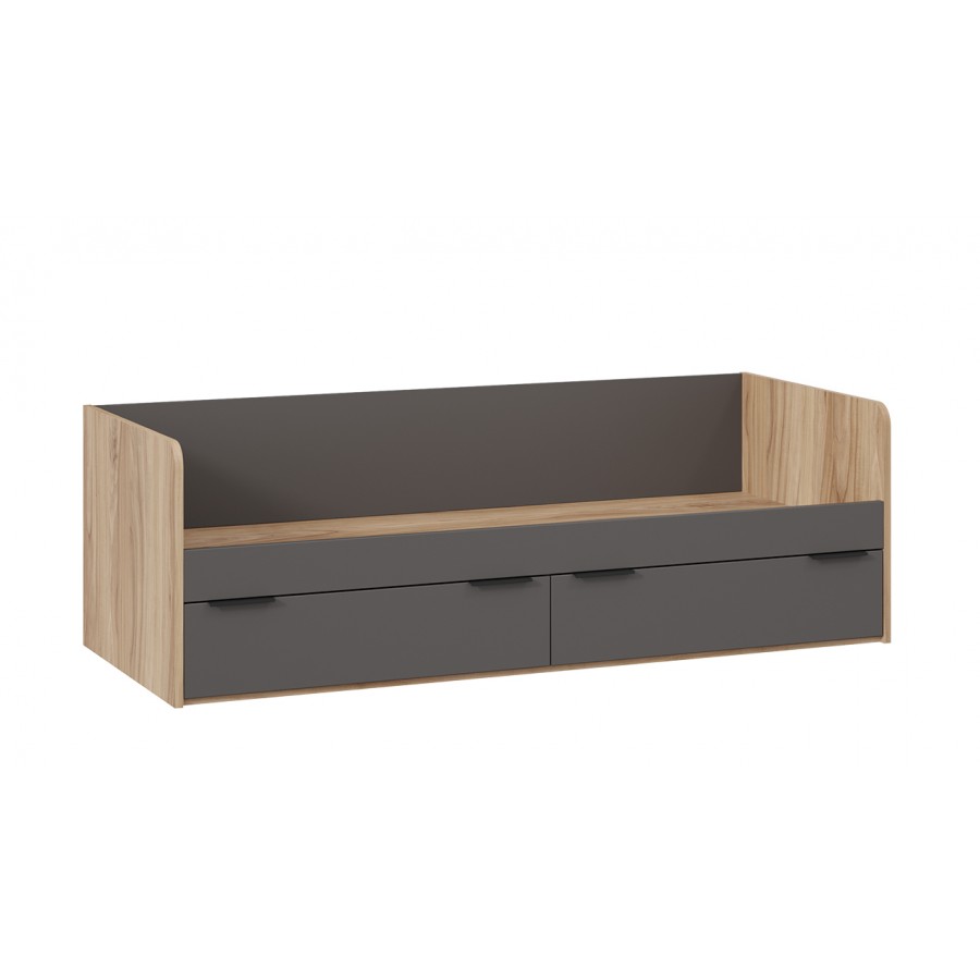 Кровать «Порто» - ТД-393.12.01 Яблоня Беллуно, Графит софт