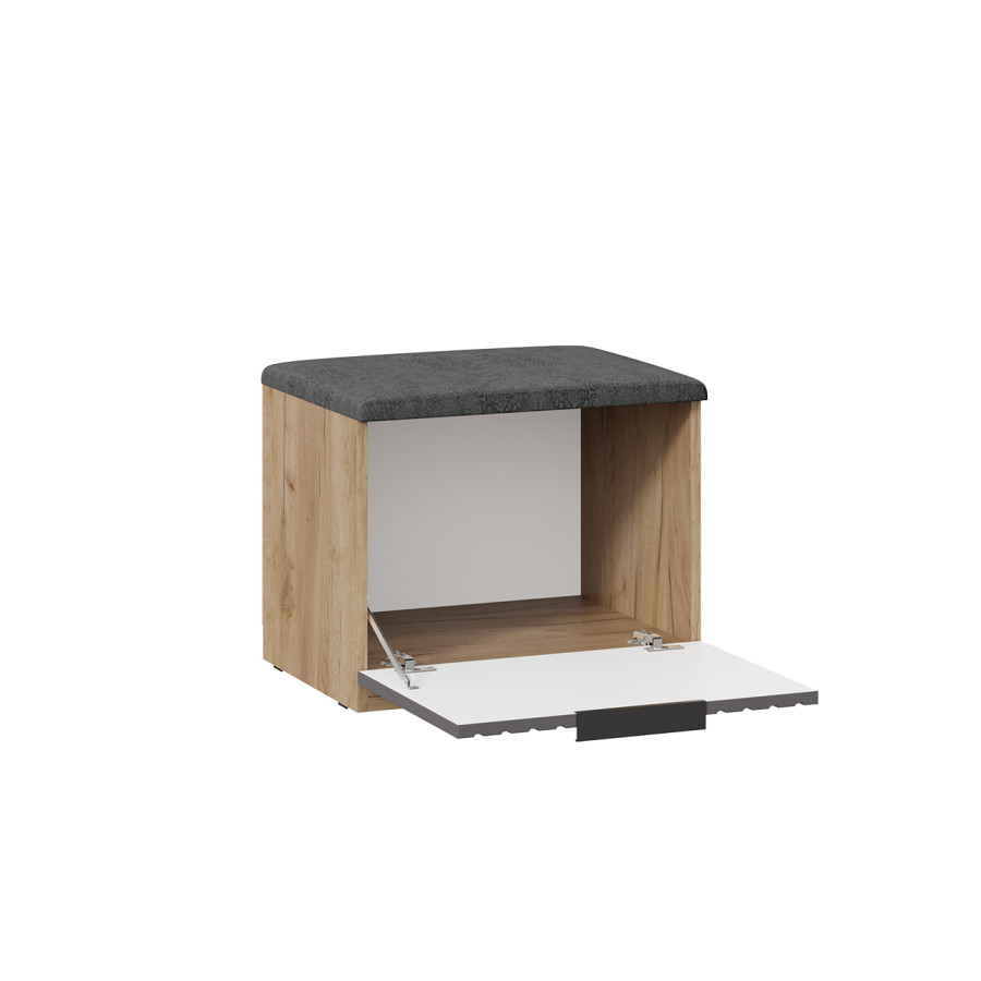 Тумба для обуви «Хилтон» Исп.2.1 - 303.005.000 Дуб Крафт золотой, Графит матовый