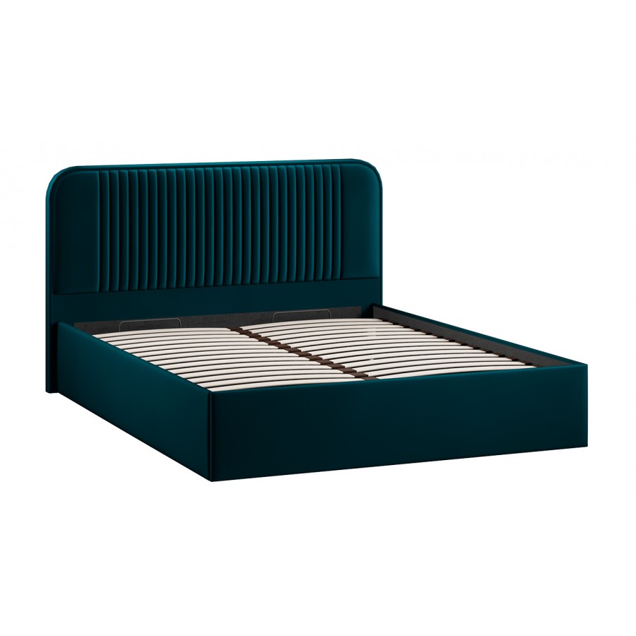 Кровать с ПМ «Тиффани» Тип 1 с заглушиной Велюр Confetti Izumrud