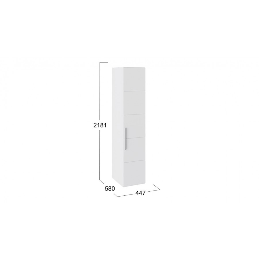 Шкаф с 1-й дверью «Наоми» - СМ-208.07.01 Белый глянец