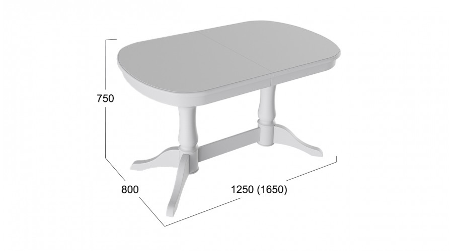 Стол «Валенсия» - S-182 Белый матовый
