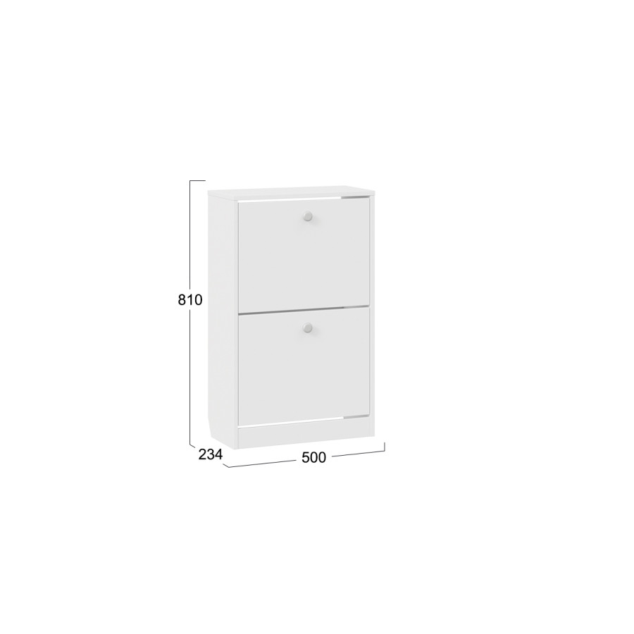 Тумба для обуви «Тетра» Тип 2 Исп. 2 Белый