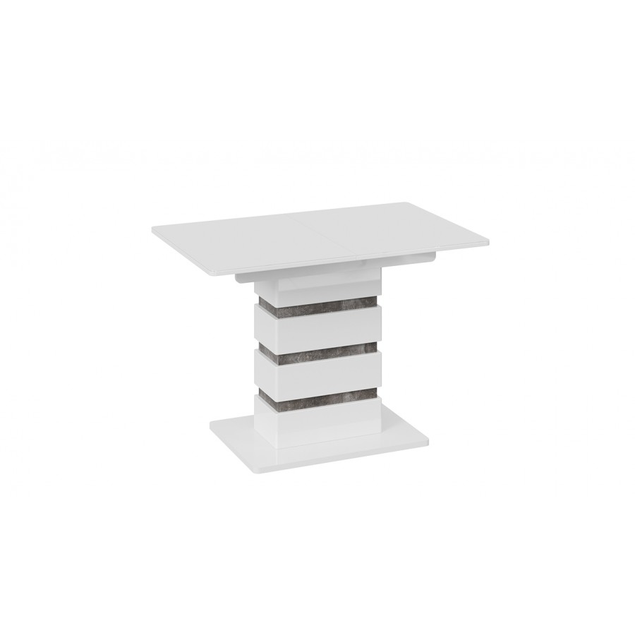 Стол обеденный «Мадейра» Тип 1 Белый глянец, Ателье темный