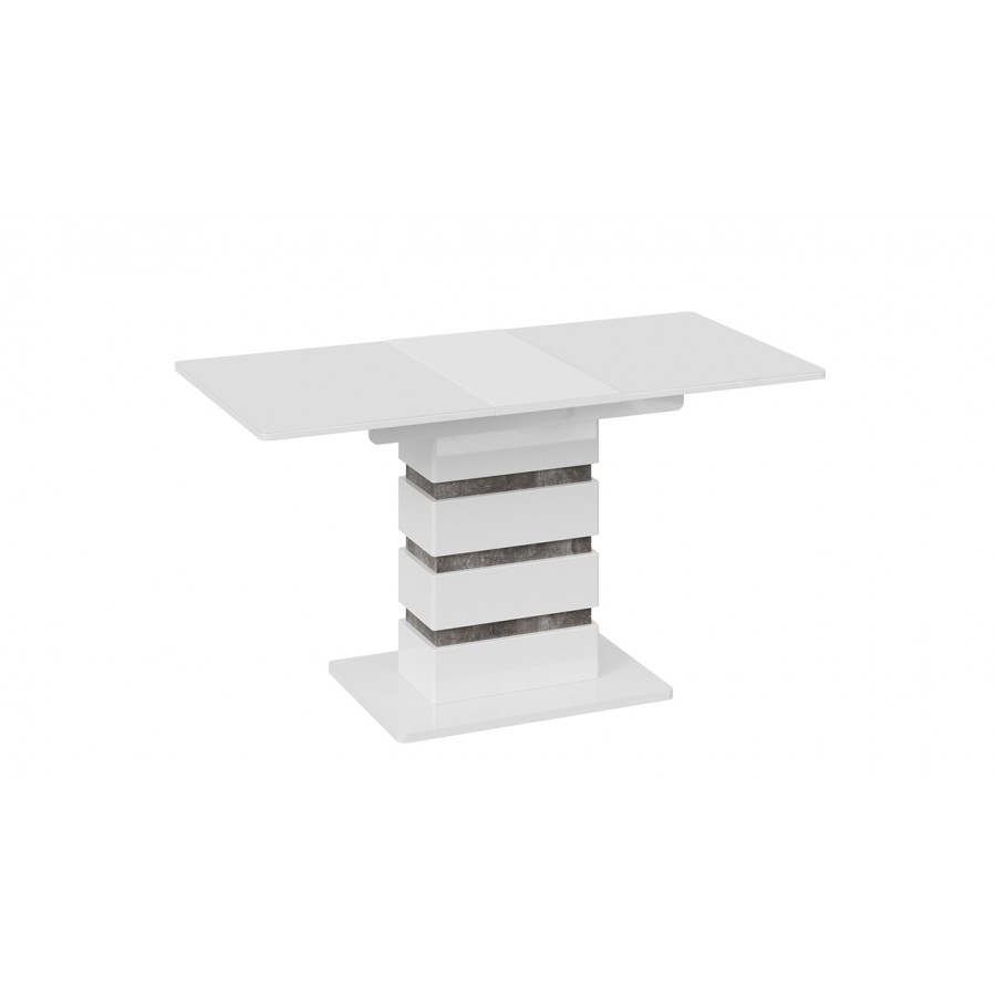 Стол обеденный «Мадейра» Тип 1 Белый глянец, Ателье темный