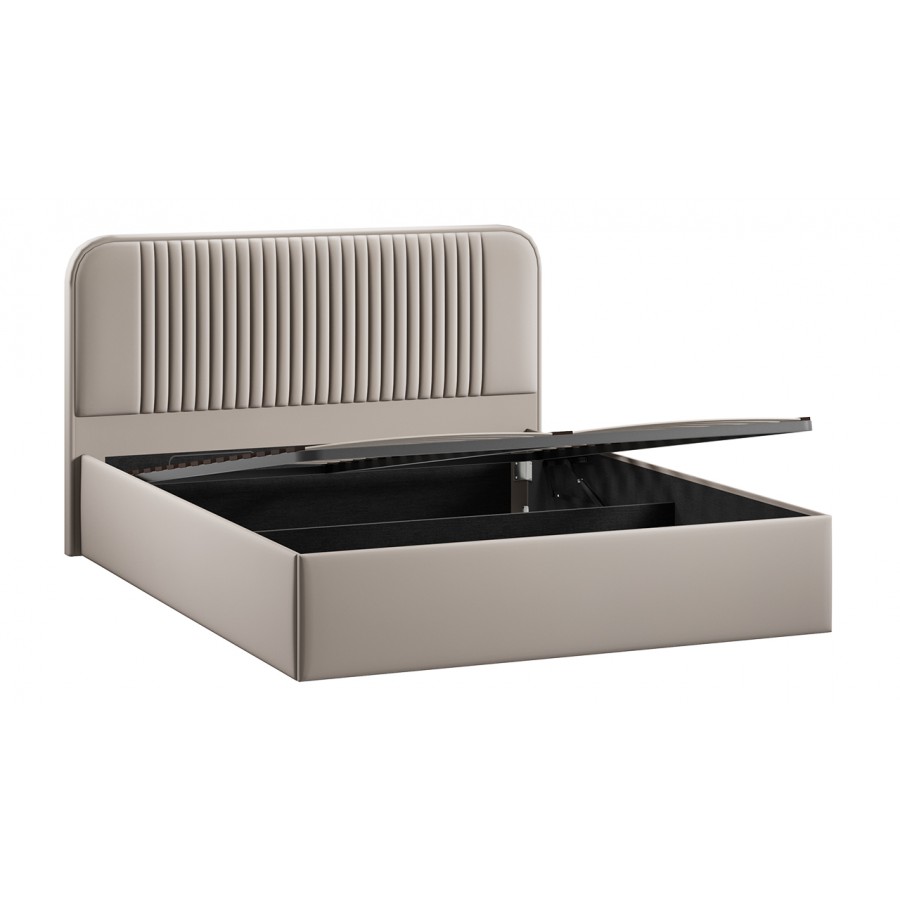 Кровать с ПМ «Тиффани» Тип 1 с заглушиной Велюр Confetti Smoke