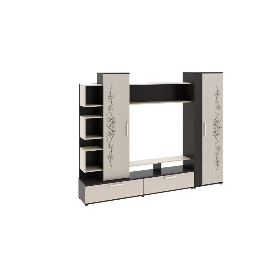 Стенка «Дакота» Венге Цаво, Дуб молочный с рисунком