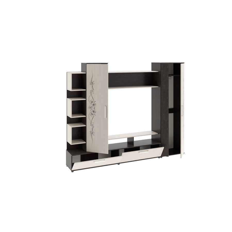 Стенка «Дакота» Венге Цаво, Дуб молочный с рисунком