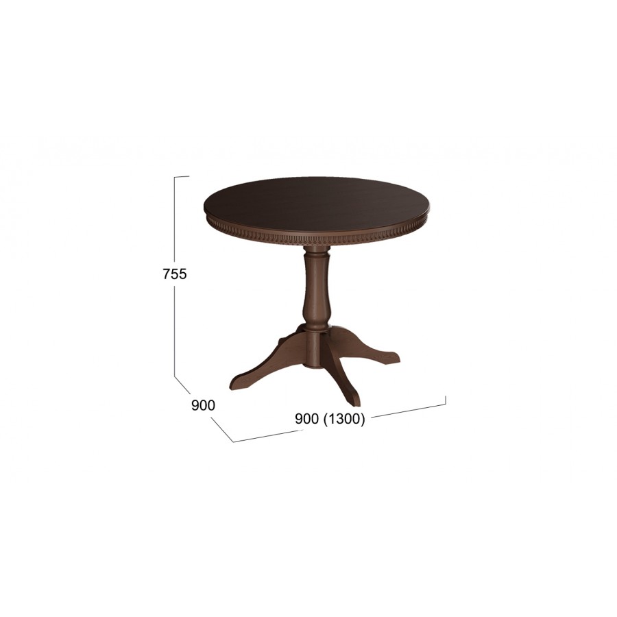 Стол обеденный «Орландо Т1» исп.2 - Б-111 Орех темный