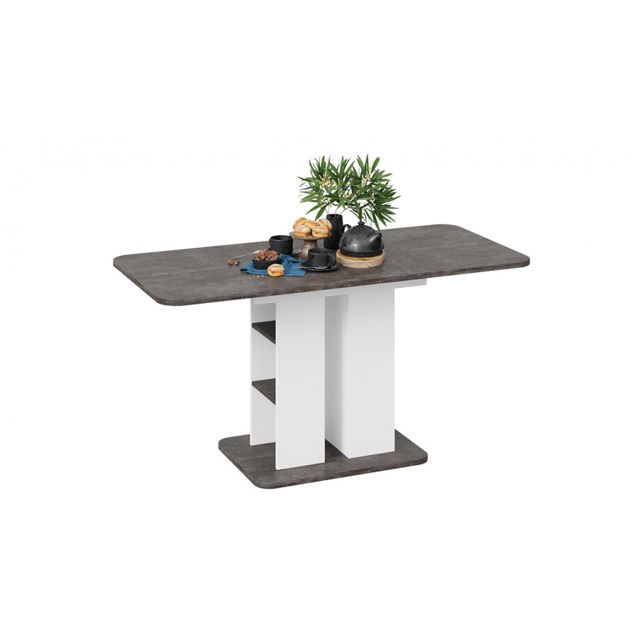 Стол обеденный «Мюнхен» Тип 2 Белый Ясень, Ателье темный