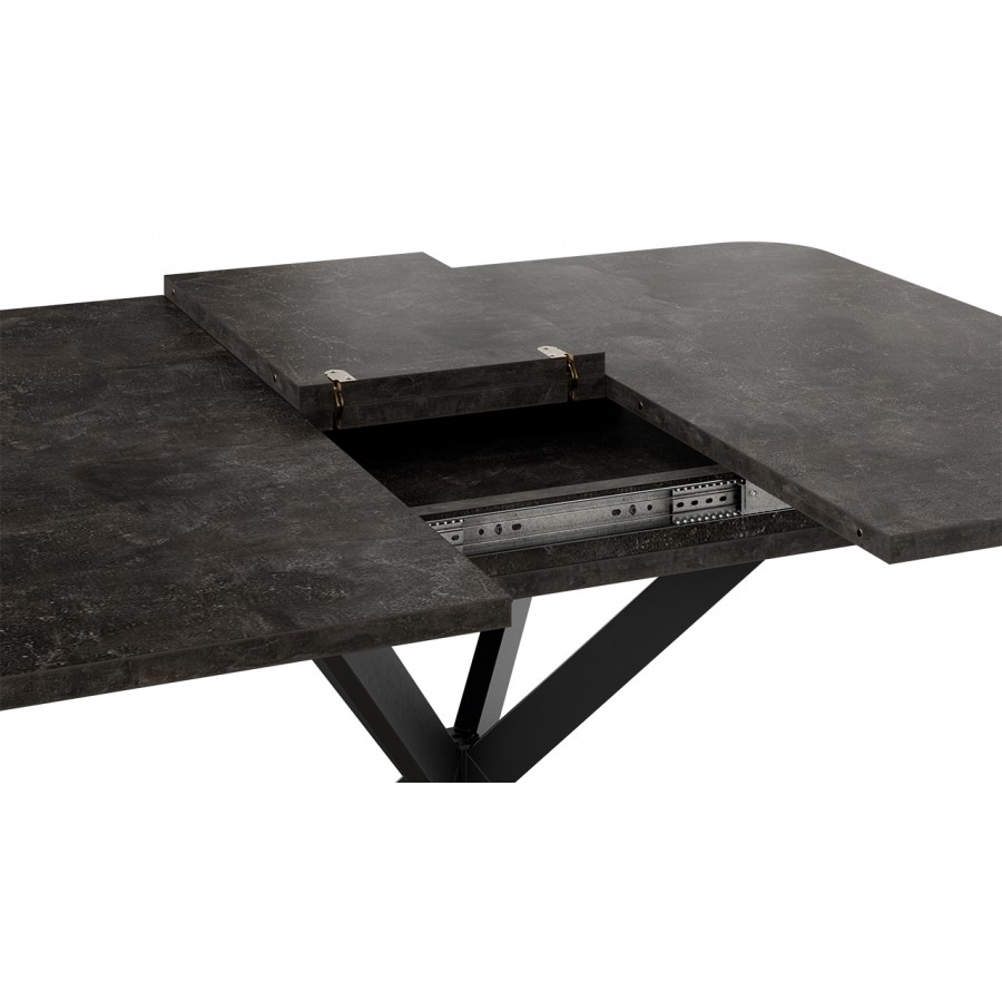 Стол обеденный раздвижной «Лиссабон» Тип 1 Черный муар, Ателье темный