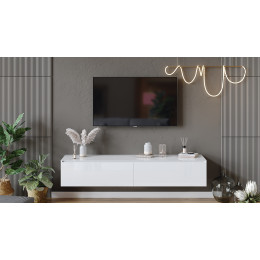 Тумба для теле- и радиоаппаратуры «Глосс» - ТД 319.03.11 Белый глянец, Стекло Белый глянец