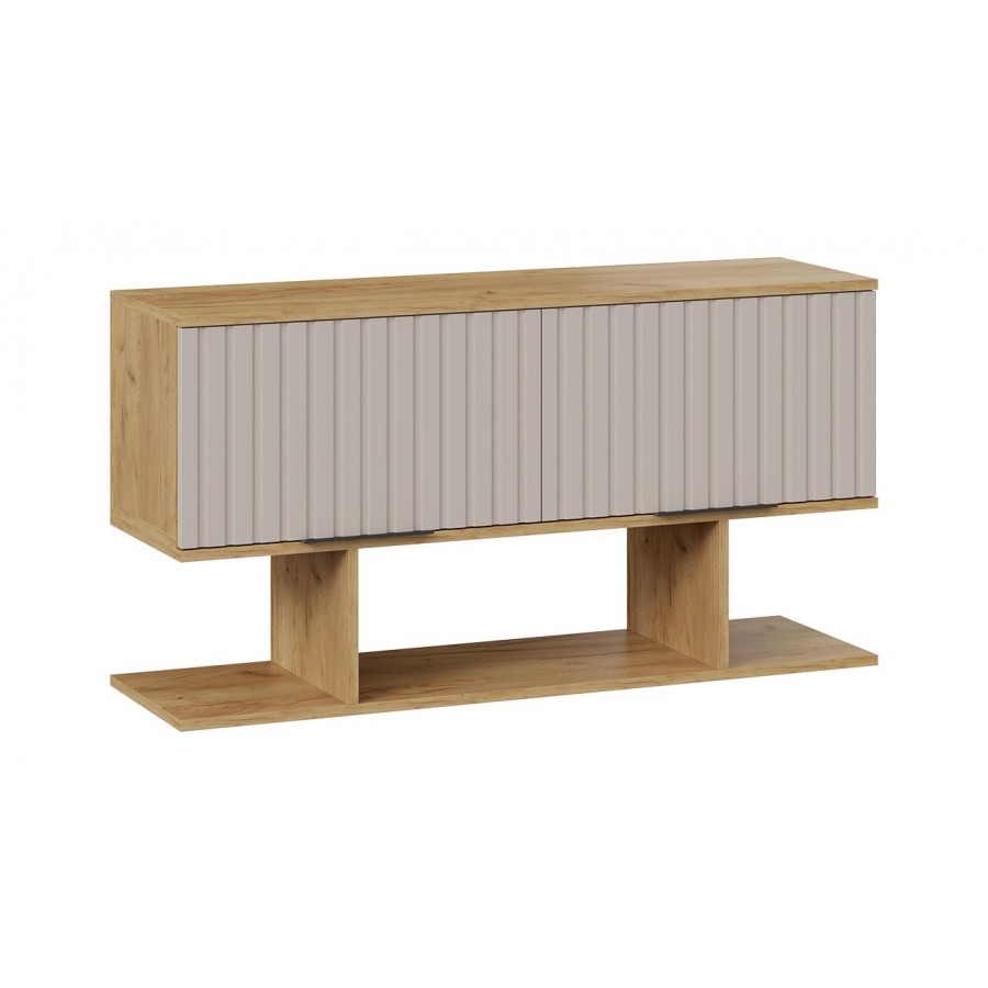 Шкаф настенный с полкой «Хилтон» (1100) Дуб Крафт золотой, Мокко матовый