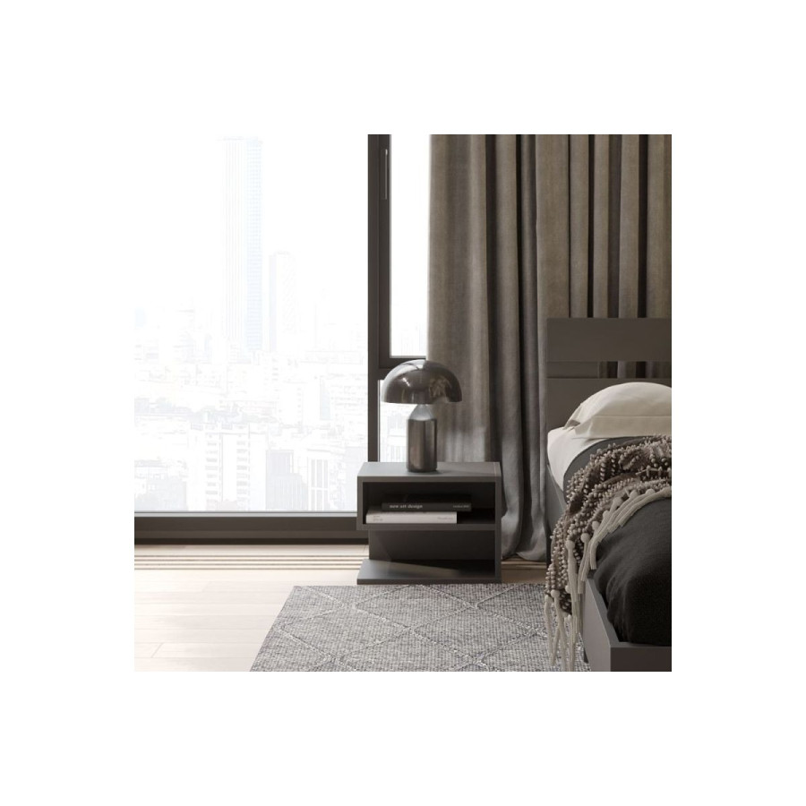 Тумба прикроватная "Энни" Графит cерый