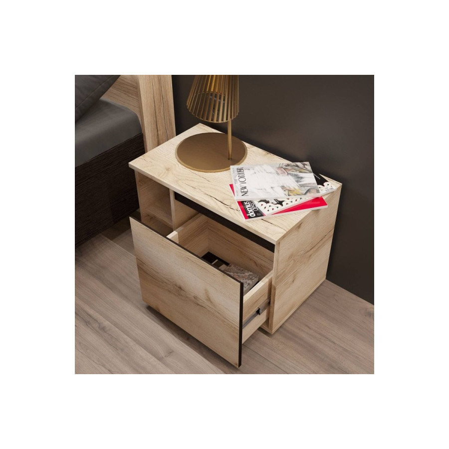 Тумба прикроватная "Берген" Дуб Венге, Дуб Делано