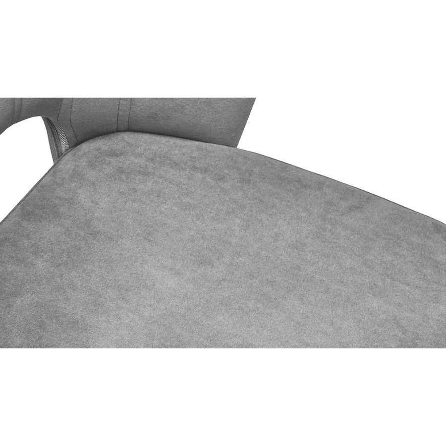 Стул «Капри» (конус Т2) Исп. 2 Белый муар, Велюр DREAM Grey (серый)