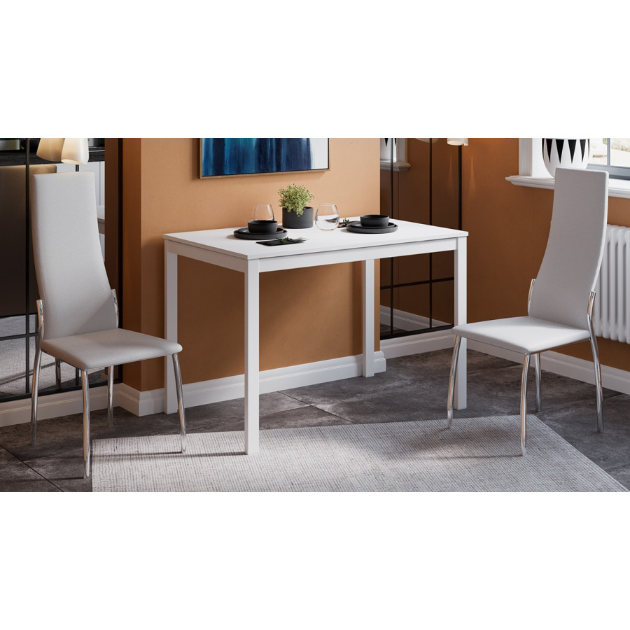 Стул «Кредо» Хром, к/з Белый 745а