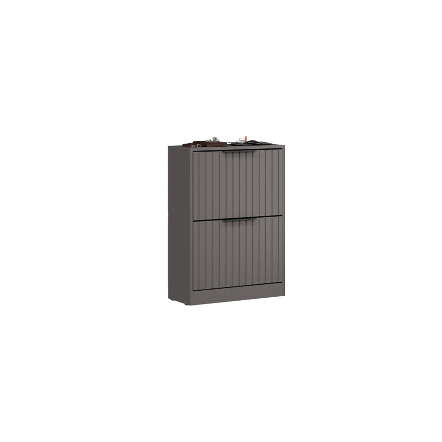 Тумба для обуви «Хилтон» Исп.2 - 303.012.000 Серый графит, Графит матовый