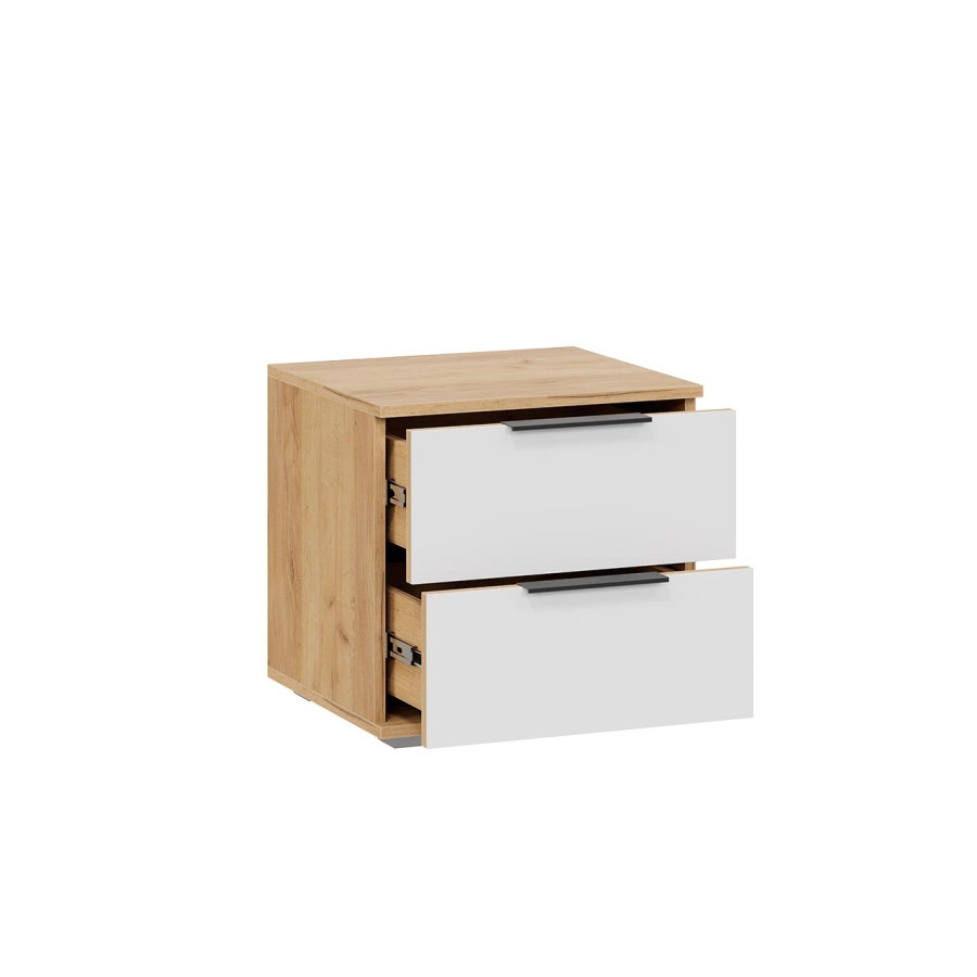 Тумба прикроватная «Джоли» - 405.002.000 Дуб Крафт золотой, Белый матовый