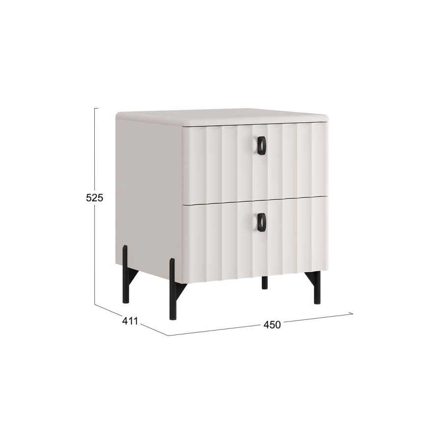 Тумба прикроватная «Тиффани» - 407.002.000 Кашемир, Кашемир матовый