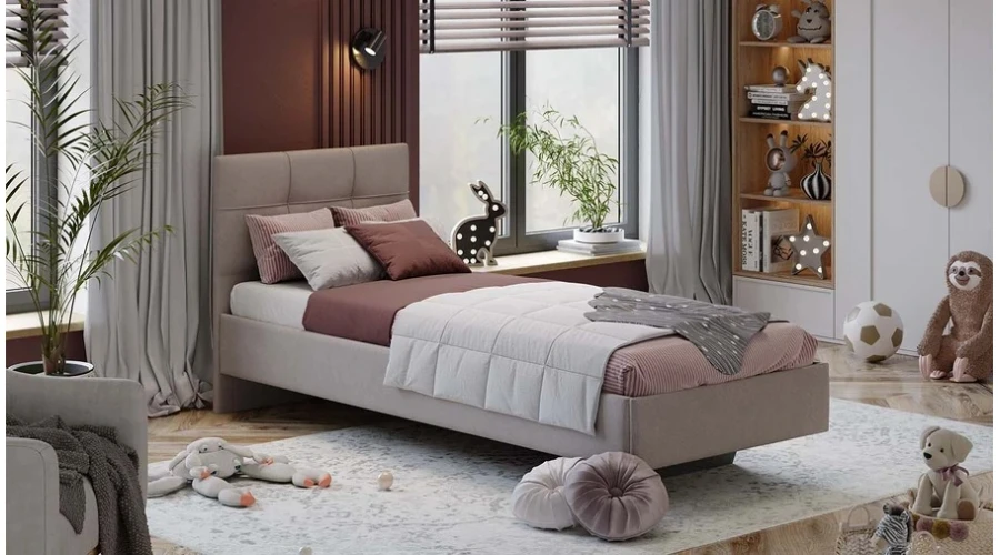 Кровать без ПМ «Элис» Тип 1 (без подъемного механизма) Велюр ultra cashmere