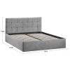 Кровать без ПМ «Джоли» Тип 1 (без подъемного механизма) Микровелюр Wellmart Silver 160 см