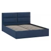 Кровать без ПМ «Глосс» Тип 1 (без подъемного механизма) Микровелюр Wellmart Blue
